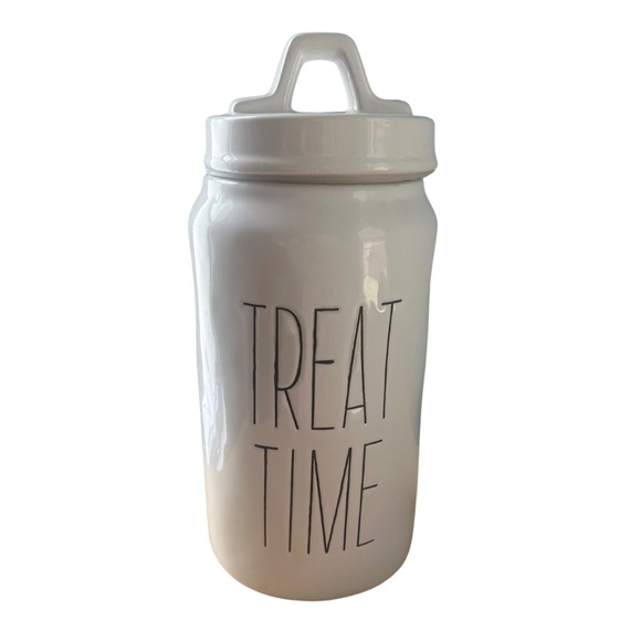 White treat jar “Treat Time” - Picture 1 of 8